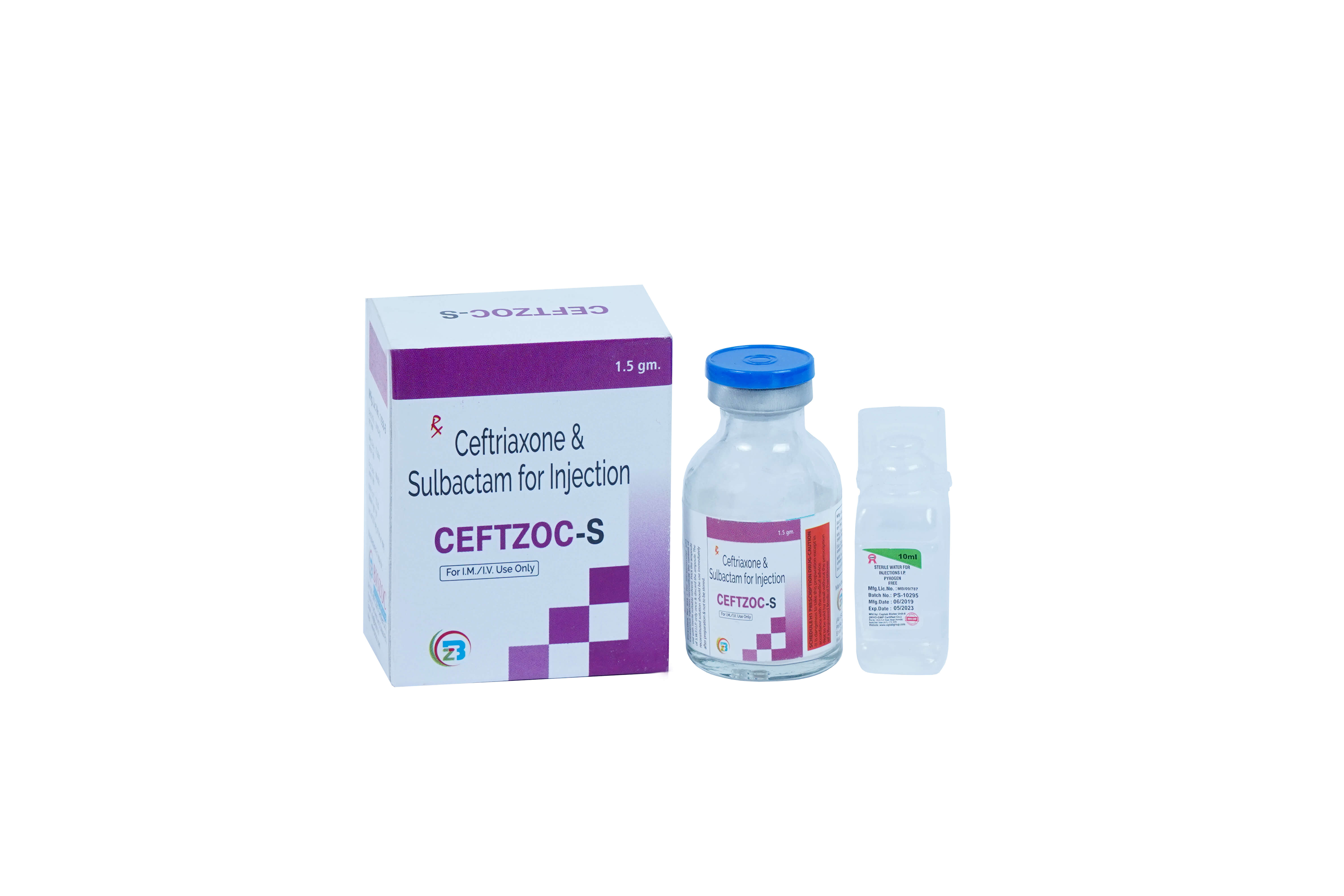 CEFTZOC-S 1.5 GM Injection | Ceftriaxone and Sulbactam Injection